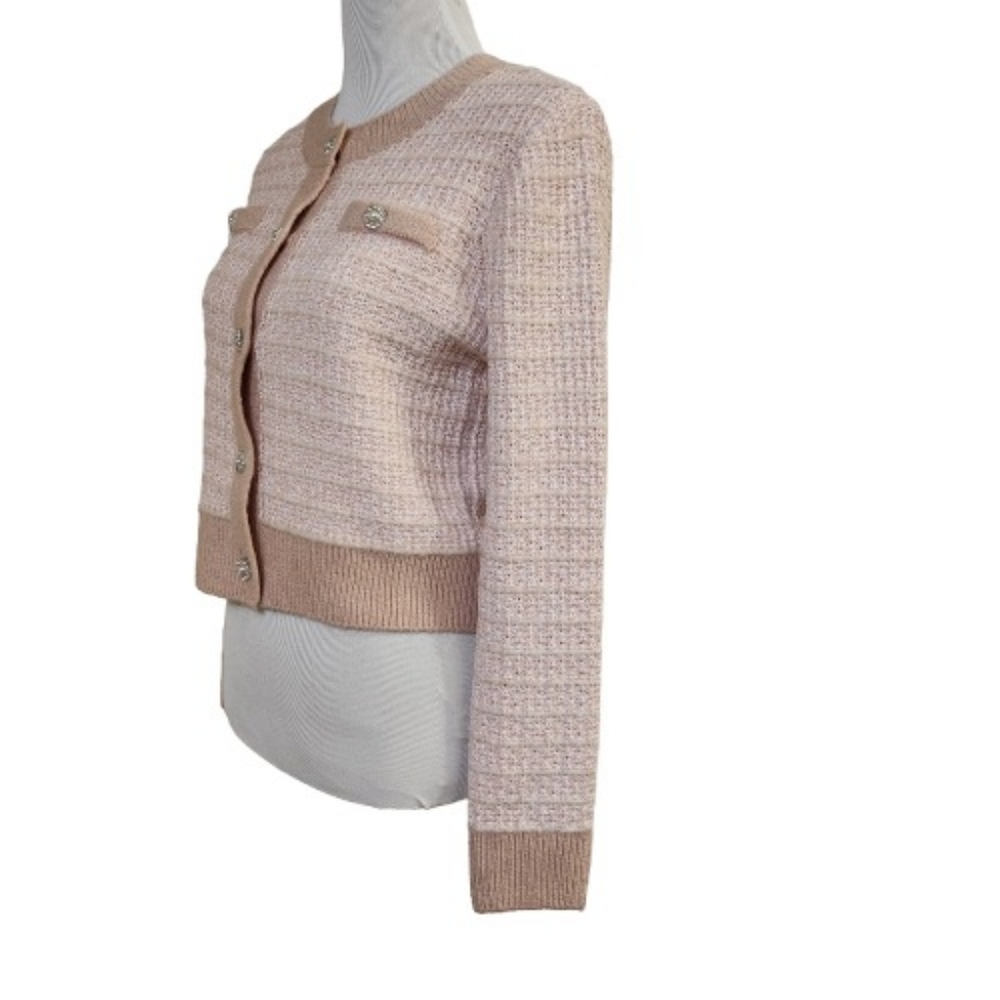 🆕️⬇️Laundry by Shelli Segal Bouclé Button Front Cardigan - Picture 2 of 10